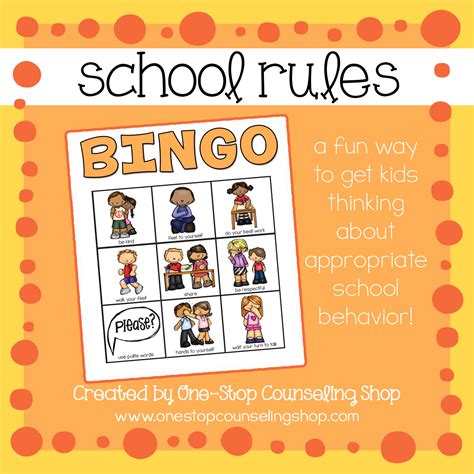 School Rules Bingo