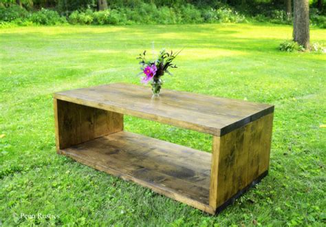 Solid Wood Modern Rustic Wood Coffee Table — Penn Rustics