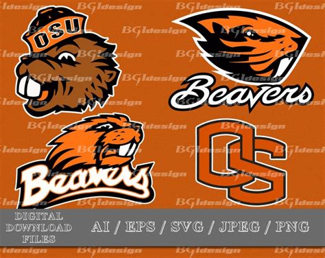 OSU Beaver Template Vector Files .ai / .eps / Pdf / Svg / Jpeg | Etsy