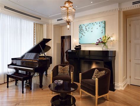 A baby grand piano is positioned for impromptu musicales Living Media ...