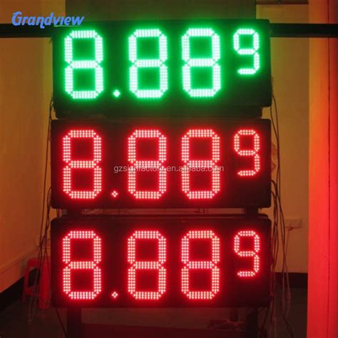 Outdoor Digital Fuel Price Signs LED Number Display Price Signboard for ...