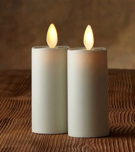 Luminara Votive Candle Set of 2 Ivory Moving Wick Candles 1.5" X 3 ...