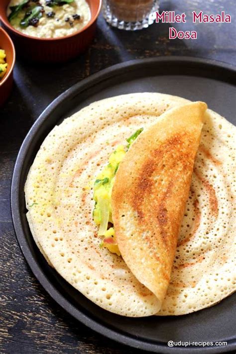 Proso Millet Masala Dosa | Healthy Breakfast - Udupi Recipes