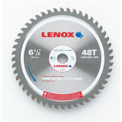 Lenox 21877TS612048CT Metal-Cutting Circular Saw Blade, Thin Steel, 6-1 ...