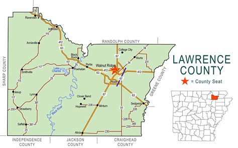 zz Lawrence County Map - Encyclopedia of Arkansas