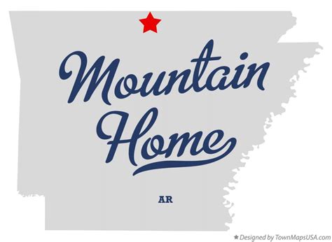 Map of Mountain Home, Baxter County, AR, Arkansas