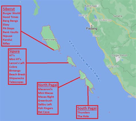 Disparu liste pastille mentawai surf spots map Habitation Judas des plans