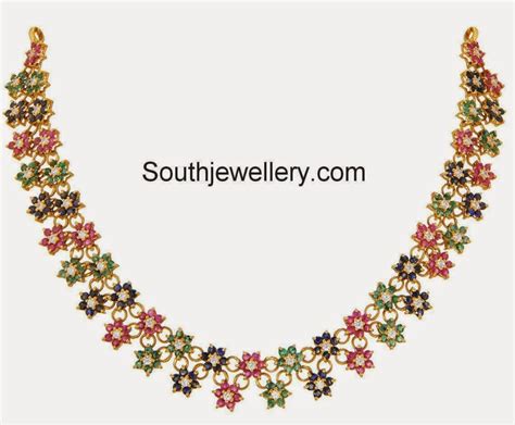 Fancy Floral Necklace - Indian Jewellery Designs