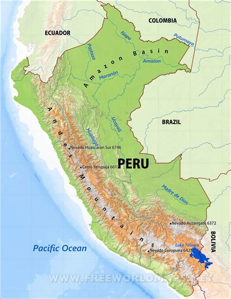 Peru Physical Map