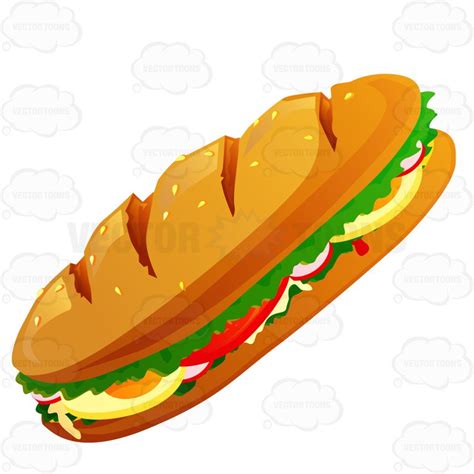 Sub Sandwich Vector at GetDrawings | Free download