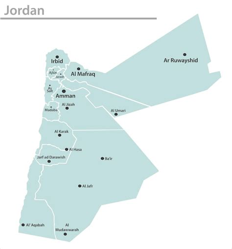 Premium Vector | Jordan map illustration vector detailed Jordan map with state names