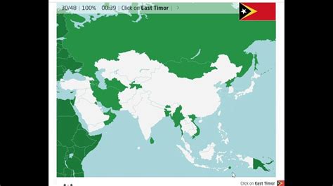 Countries of Asia in 1:02 (Seterra Quiz) - YouTube