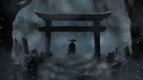 Download Gloomy Torii Gate Wallpaper | Wallpapers.com