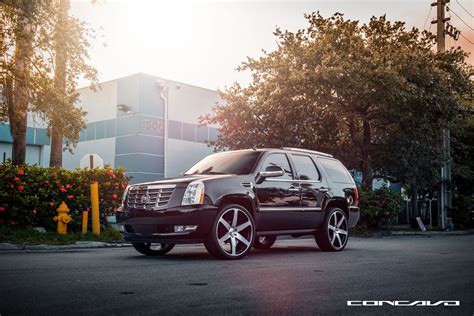 Clean Black Escalade Sitting on Flawless Concavo Custom Wheels — CARiD ...