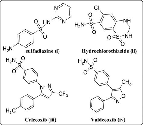 Figure . A few biologically active sulfonamide derivatives. | Download Scientific Diagram