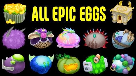 [OLD] My Singing Monsters Eggs: All Epic Monsters 4.1.2 - YouTube