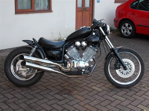 YAMAHA VIRAGO 535 BOBBER CHOPPER CUSTOM BLACK 1999 T REG (CURRENTLY REGD 125CC)