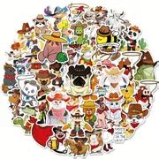 Western Animals Sticker, Cute Funny Animals Stickers, Water Bottle ...