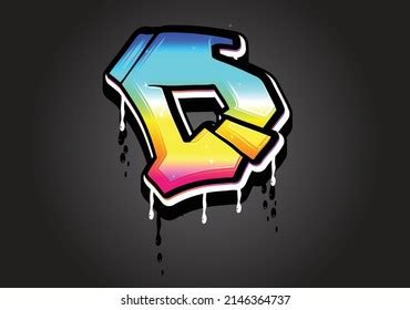 D Letter Graffiti Dripping Alphabet Font Stock Vector (Royalty Free) 2146364737 | Shutterstock