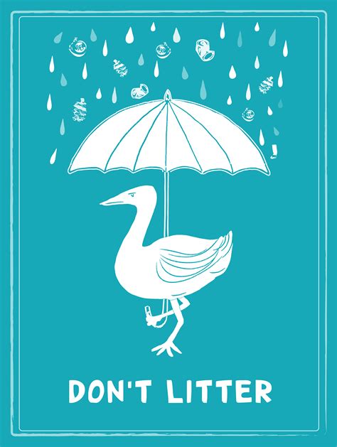 Anti-litter campaign poster on Behance