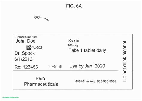 Printable Walgreens Prescription Label Template