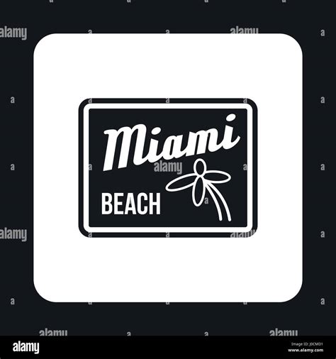 Road sign Miami beach icon, simple style Stock Vector Image & Art - Alamy