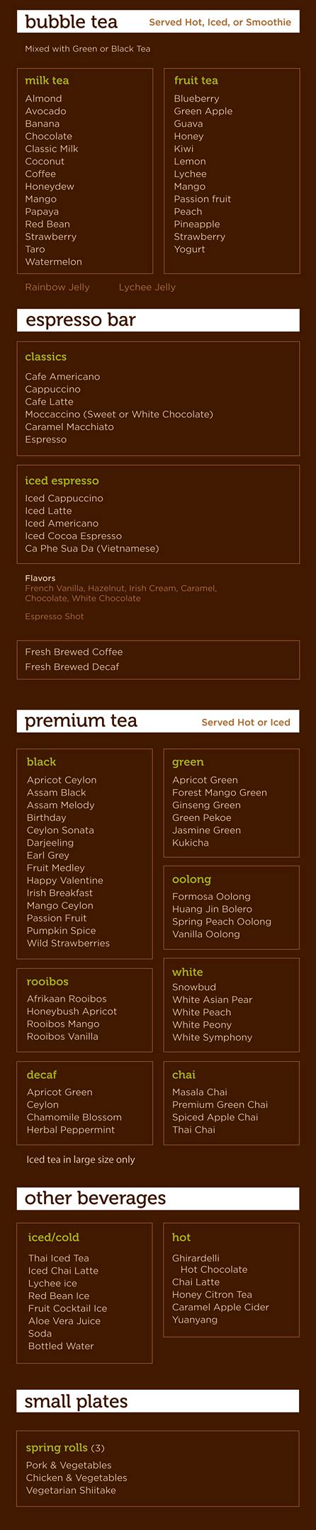 Tea Leaf Cafe :: Menu