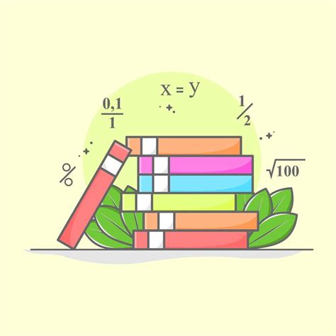 Design Stacks of books about mathematics 3301225 Vector Art at Vecteezy