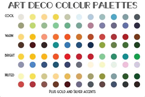 Art Deco Colour Palettes (4) Graphic by My Little Black Heart ...