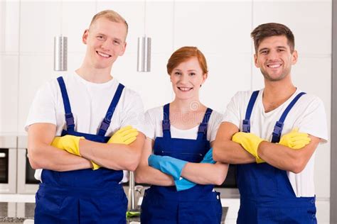 Professional Cleaners in Uniforms Stock Image - Image of cleaner, happy: 82939129