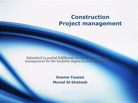 PPT - Construction Project management PowerPoint Presentation, free download - ID:9397563