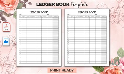 Printable Ledger-Book Graphic by Mehedi Hasan · Creative Fabrica