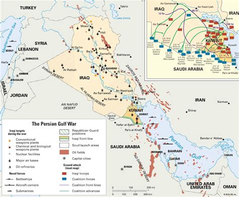 Map of the Gulf War (1990-91) : r/MapPorn