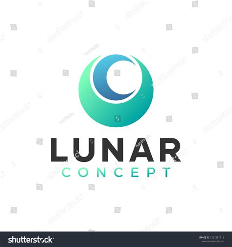 Elegant Lunar Concept Logo Design Idea Stock Vector (Royalty Free ...