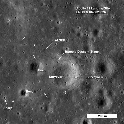 LRO Images Apollo 12 Landing Site - Universe Today