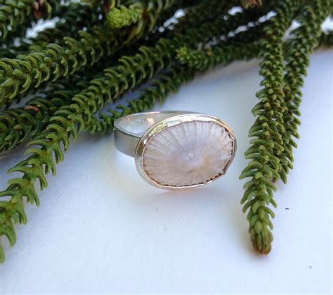 Shell Ring White Limpet Shell Ring Made of Sterling Silver - Etsy