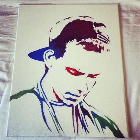 Logic rapper painting by Garysaggese on DeviantArt