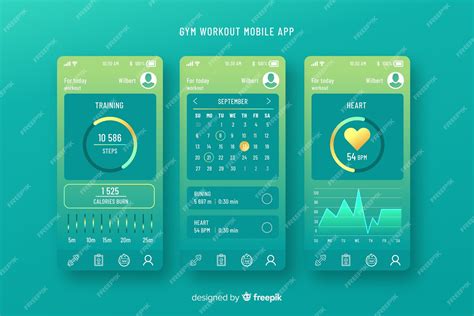 Free Vector | Fitness mobile app infographic template