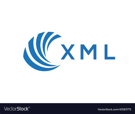 Xml letter logo design on white background Vector Image