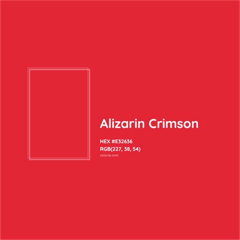 About Alizarin Crimson - Color meaning, codes, similar colors and paints - colorxs.com