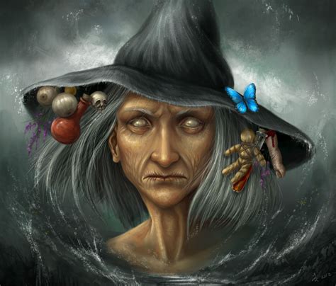 Fantasy Witch, Witch Art, Fantasy Art, Sea Witch, Vintage Halloween ...