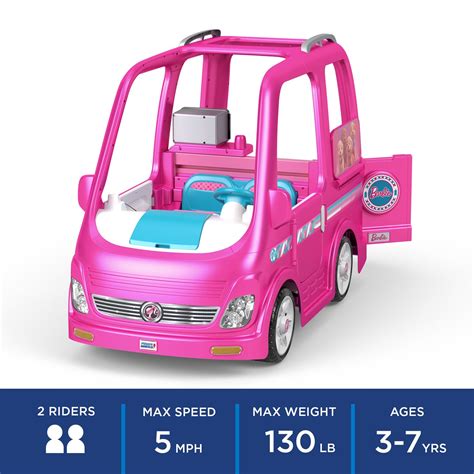 Power Wheels Barbie Dream Camper, Battery-Powered Ride-On Vehicle# ...