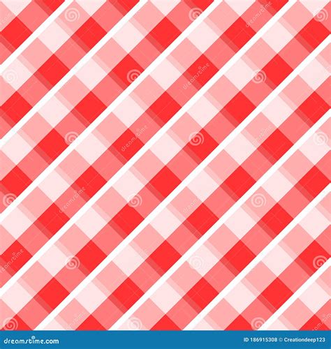 Seamless Red and White Tablecloth Pattern Stock Illustration - Illustration of plaid, stripes ...