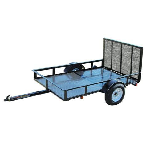 Carry-On Trailer 5-ft x 8-ft Steel Utility Trailer with Ramp Gate in ...