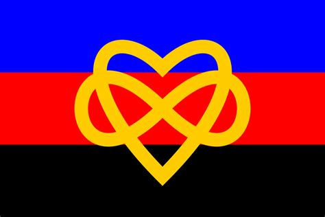 polyamory flag with redesigned infinity heart : vexillology