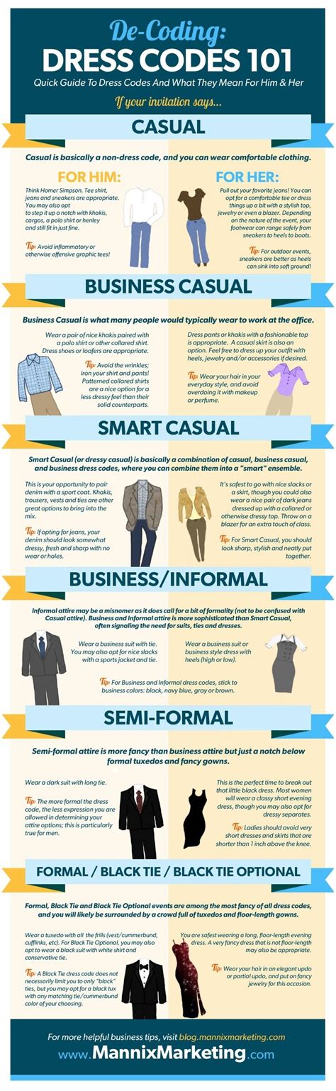 Dress For Success : Dress Codes Demystified - LifeHack