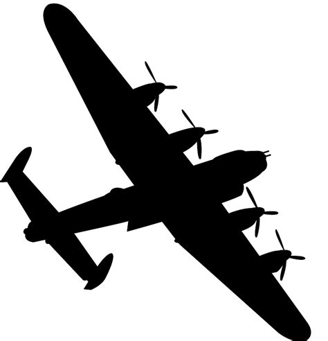 Lancaster Bomber Silhouette | Free vector silhouettes