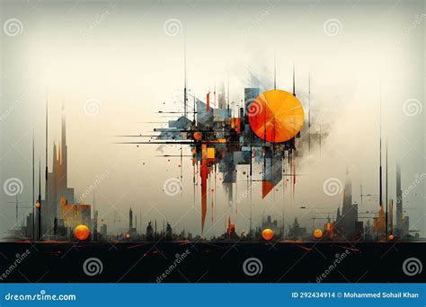 Virtual Abstract Art Theme of Minimalistic Modern Contemporary Background Stock Photo - Image of ...