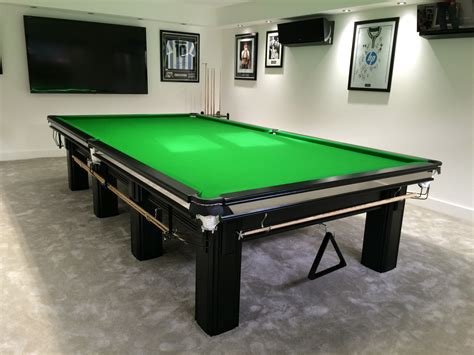 Connoisseur 12' x 6' Snooker Table in Black with Green Cloth