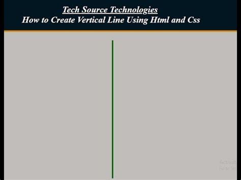 How to Create Vertical line Using Html and Css | Vertical line in html